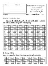 Đề kiểm tra cuối học kì I môn Tiếng Việt Lớp 1 (Kết nối tri thức với cuộc sống) - Năm học 2021-2022